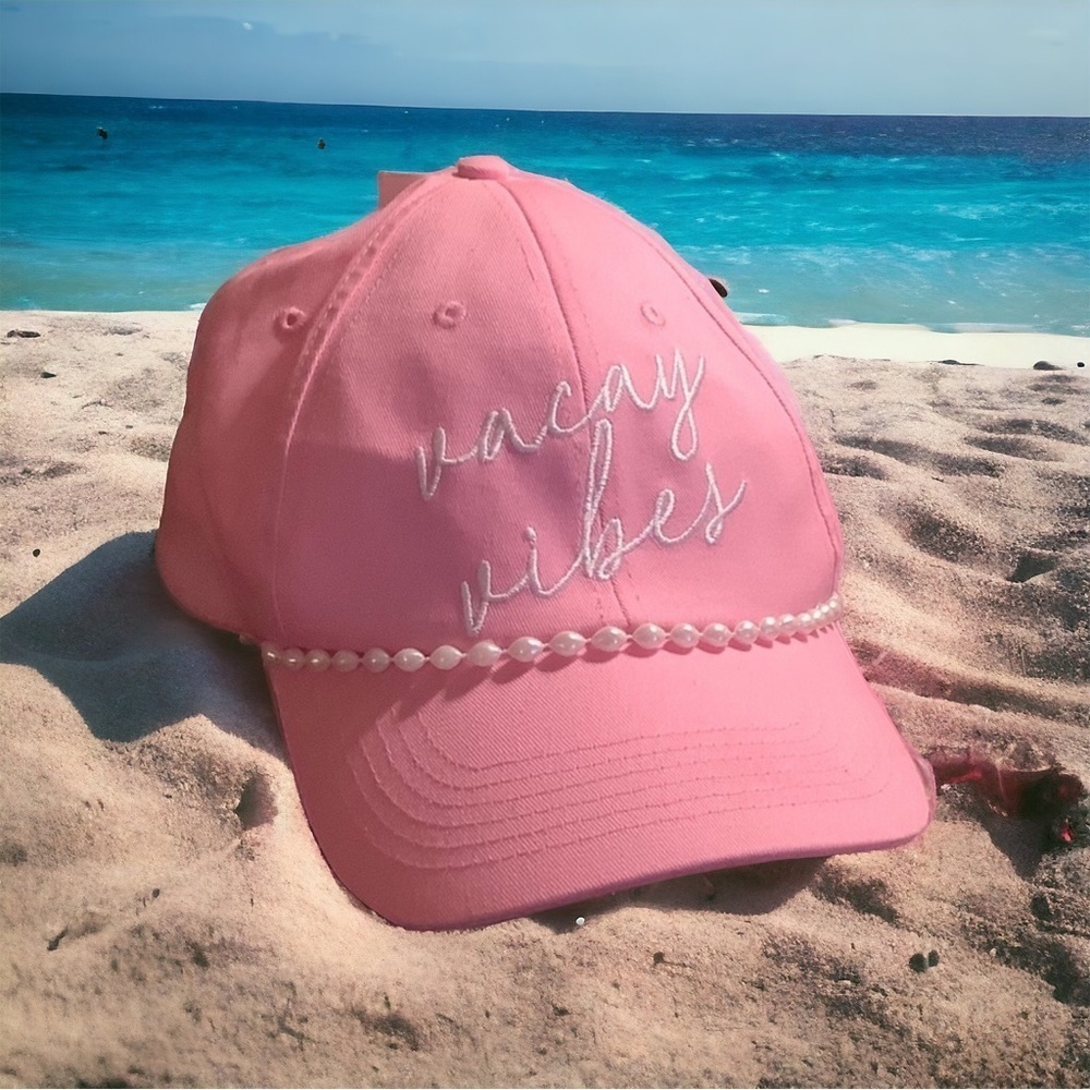 Vacay Vibes Light Pink Baseball Hat